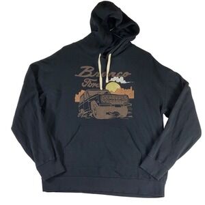 Ford Bronco Graphic Hoodie Mens Medium Black Vintage Style Desert Truck Pullover